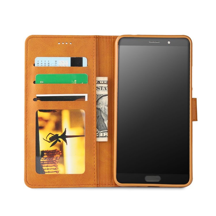 LC.IMEEKE PU Leather Wallet Stand Protective Cover Case with Card Slots for Huawei Mate 10 - Brown-5