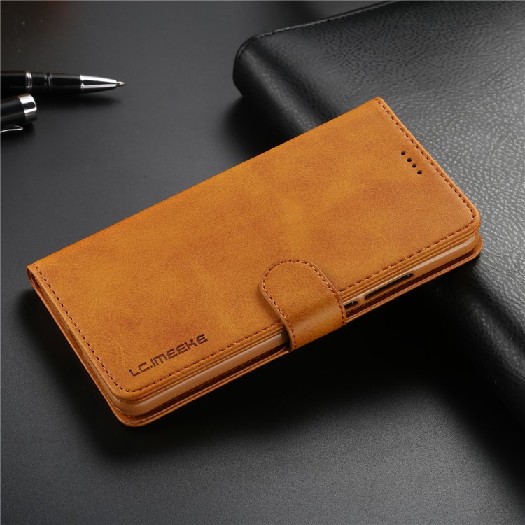 LC.IMEEKE PU Leather Wallet Stand Protective Cover Case with Card Slots for Huawei Mate 10 - Brown-9