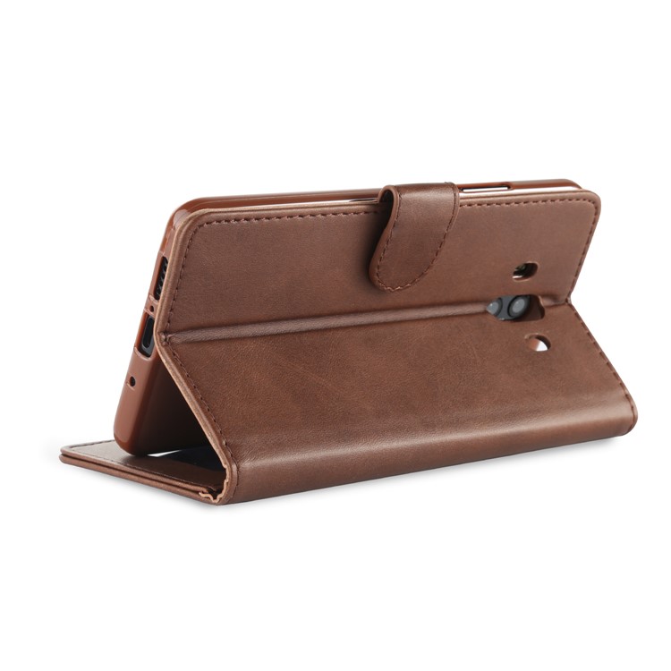 LC.IMEEKE for Huawei Mate 10 PU Leather Wallet Stand Flip Cover Accessory - Coffee-4