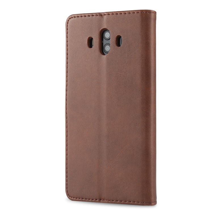LC.IMEEKE for Huawei Mate 10 PU Leather Wallet Stand Flip Cover Accessory - Coffee-6