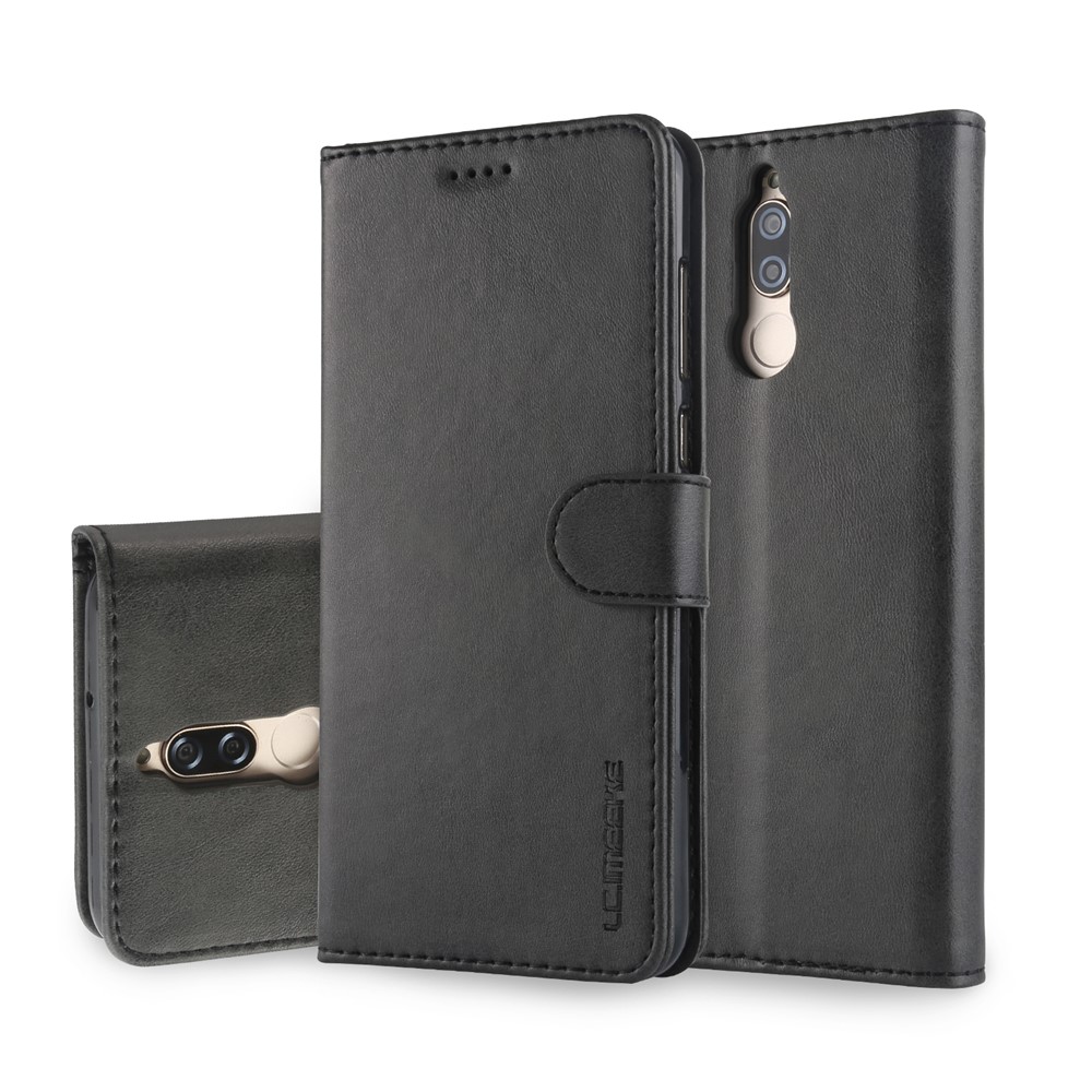 LC.IMEEKE for Huawei Mate 10 Lite / nova 2i / Maimang 6 PU Leather Wallet Stand Case with Card Slots - Black-1
