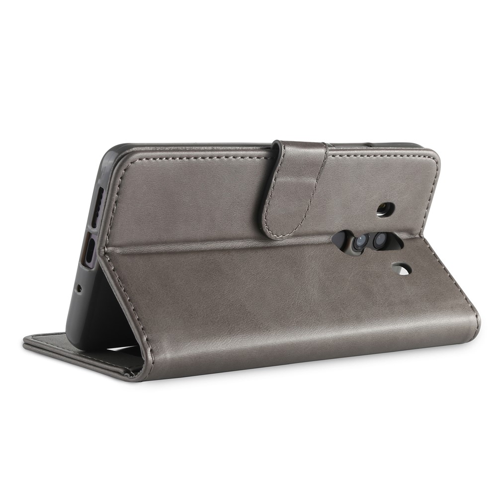 LC.IMEEKE Leather Wallet Shell with Stand for Huawei Mate 10 Pro - Grey-7