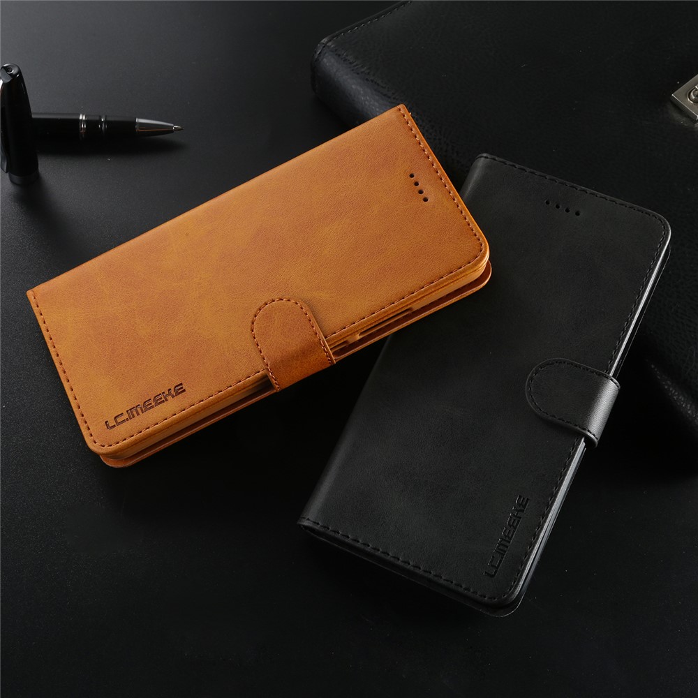 LC.IMEEKE PU Leather Protection Cell Phone Case with Card Slots for Huawei Mate 10 Pro - Brown-12