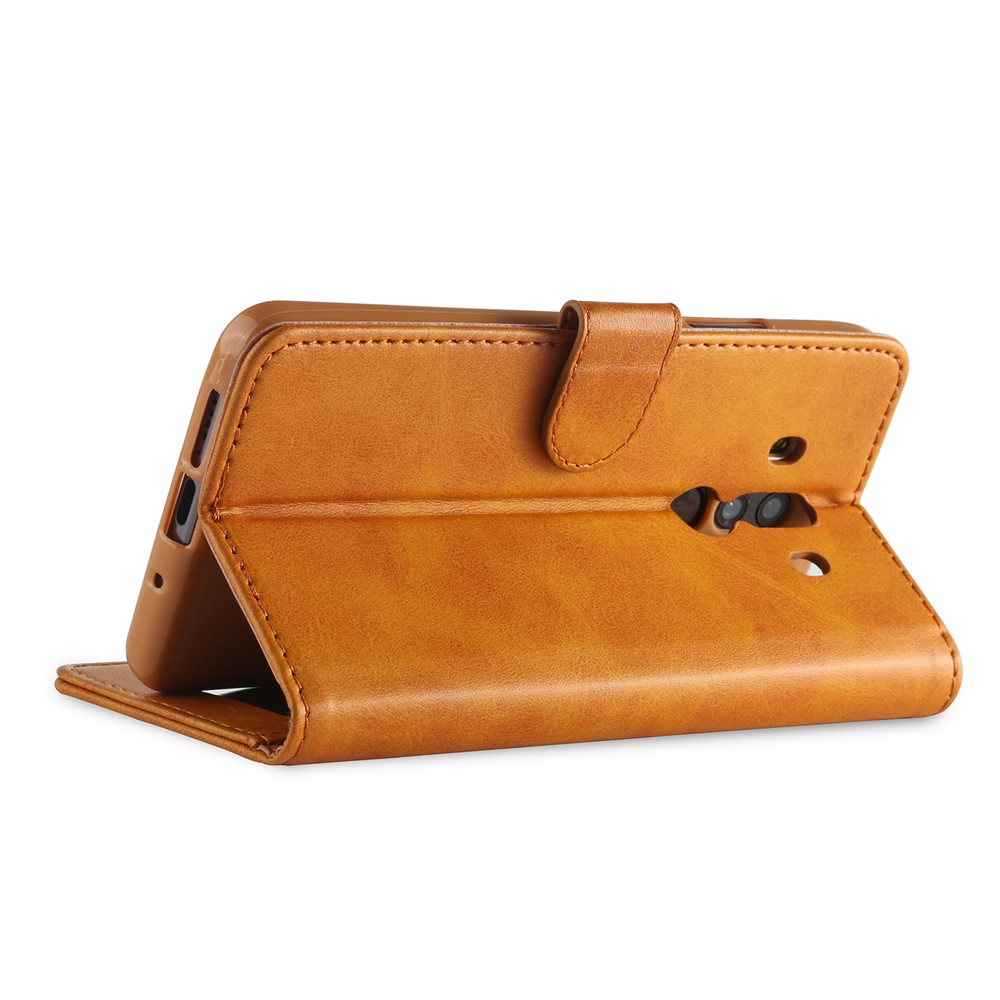 LC.IMEEKE PU Leather Protection Cell Phone Case with Card Slots for Huawei Mate 10 Pro - Brown-3