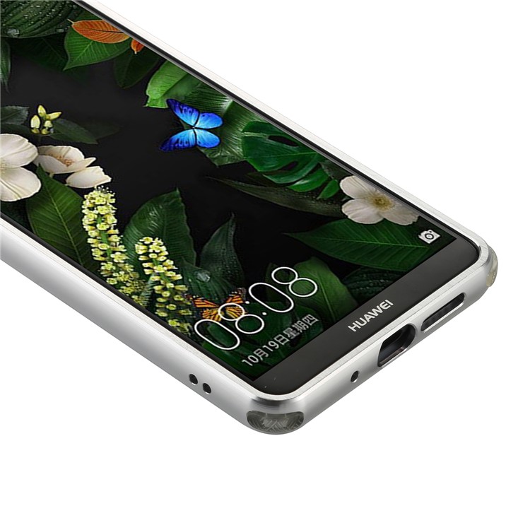 Brushed PC Aluminum Alloy Plated Slide-on Mobile Case for Huawei Mate 10 Pro - Grey-3