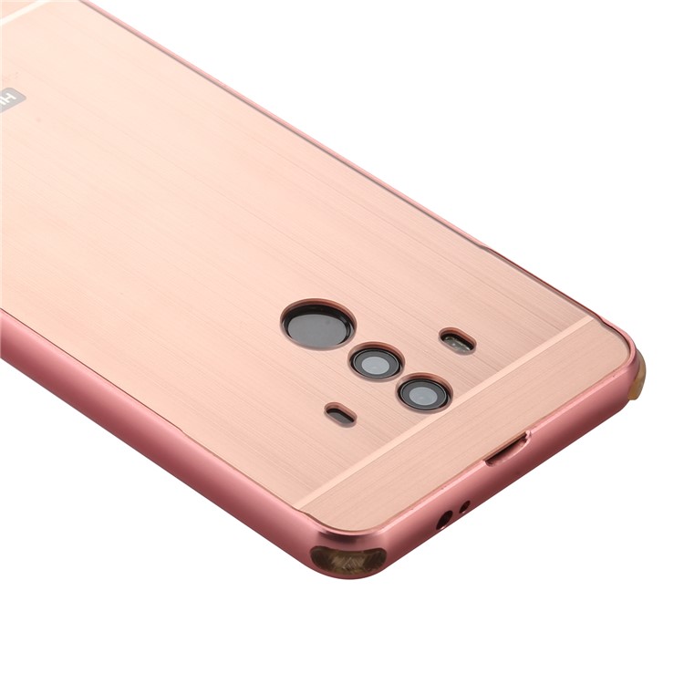 Gebürsteter PC Aluminiumlegierung Überzogene Aufschiebbare Mobile Schale Für Huawei Mate 10 Pro - Roségold-2