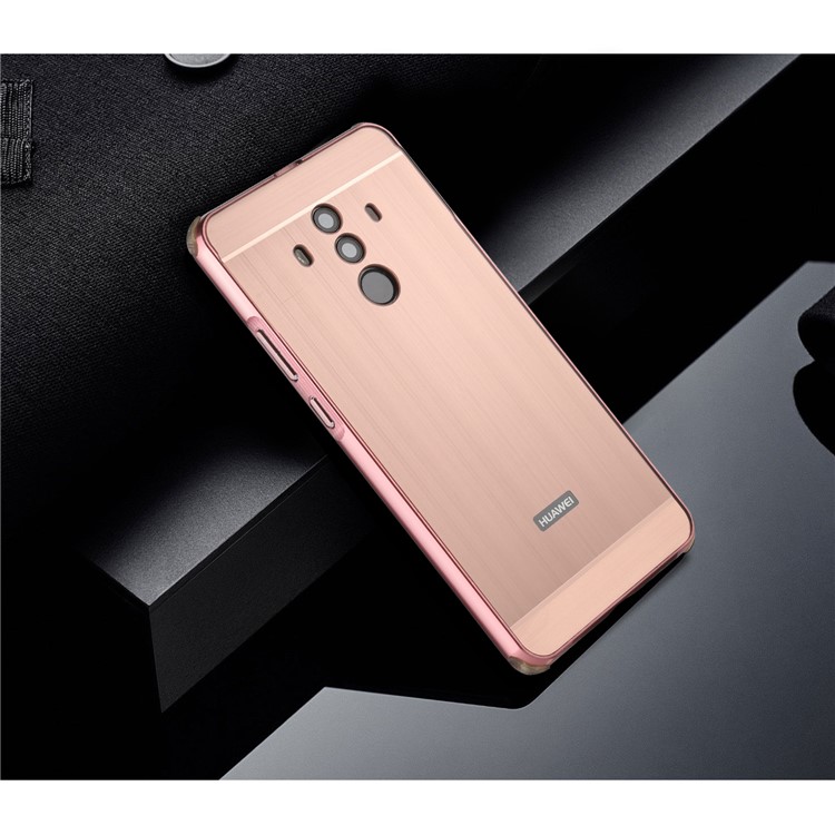 Gebürsteter PC Aluminiumlegierung Überzogene Aufschiebbare Mobile Schale Für Huawei Mate 10 Pro - Roségold-4