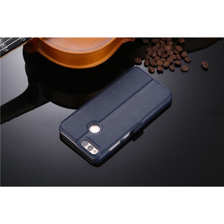 Dual View Window Leather Stand Mobile Cover for Huawei Honor 7X - Blue-3