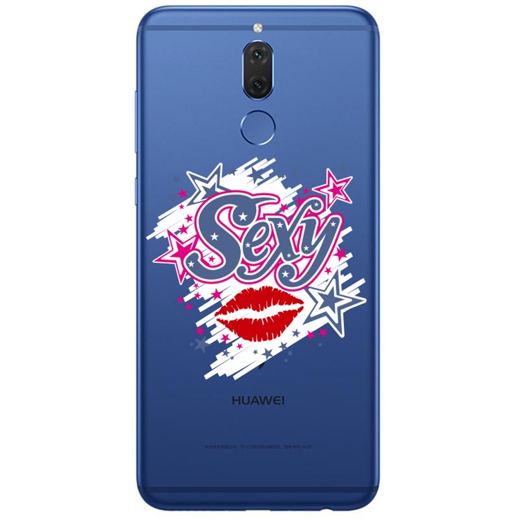 Softlyfit Lip Series Patterned Soft TPU Shell for Huawei Mate 10 Lite - Stars Red Lip-1