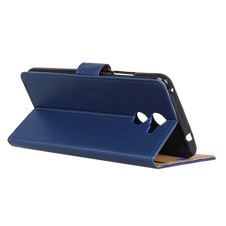 Magnetic Leather Stand Case for Huawei Y7 Prime / Enjoy 7 Plus - Blue-4