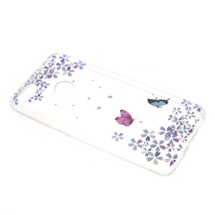 Pattern Printing TPU Case for Huawei Y6 Pro (2017) / Enjoy 7 / P9 lite mini - Butterfly and Flower-2