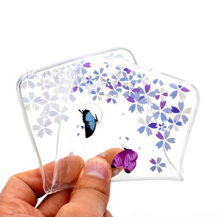 Pattern Printing TPU Case for Huawei Y6 Pro (2017) / Enjoy 7 / P9 lite mini - Butterfly and Flower-5