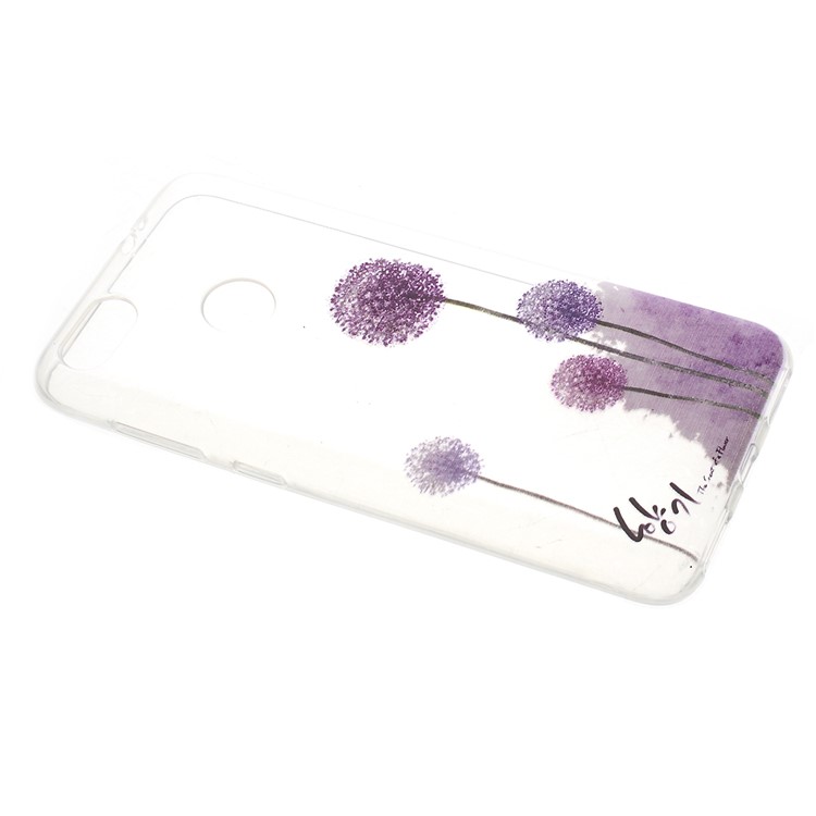Pattern Printing TPU Cover for Huawei Y6 Pro (2017) / Enjoy 7 / P9 lite mini - Purple Dandelion-2