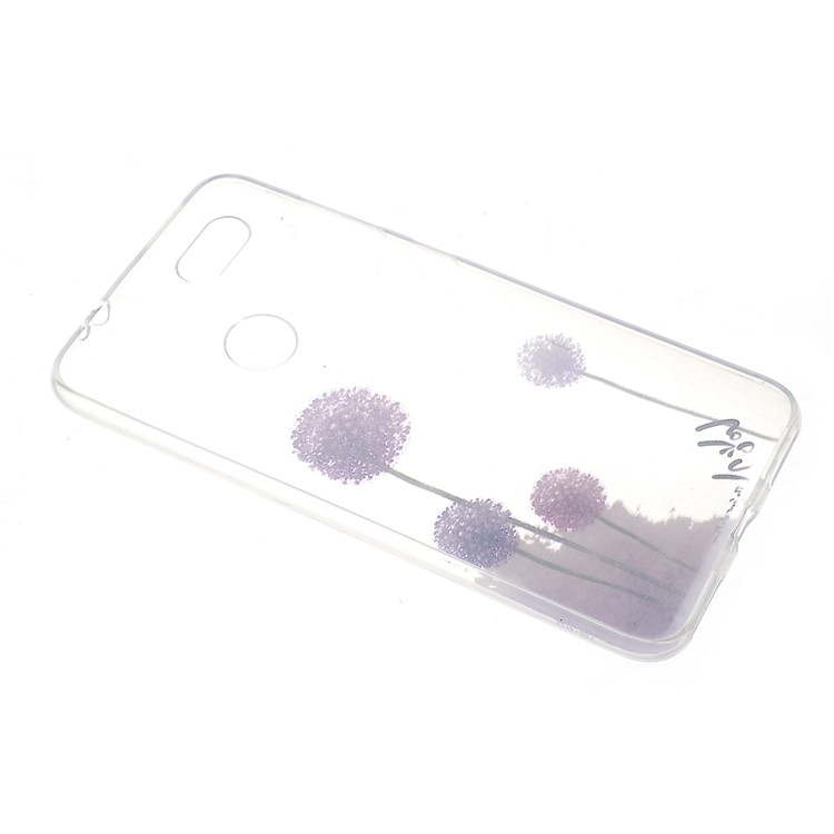 Pattern Printing TPU Cover for Huawei Y6 Pro (2017) / Enjoy 7 / P9 lite mini - Purple Dandelion-3