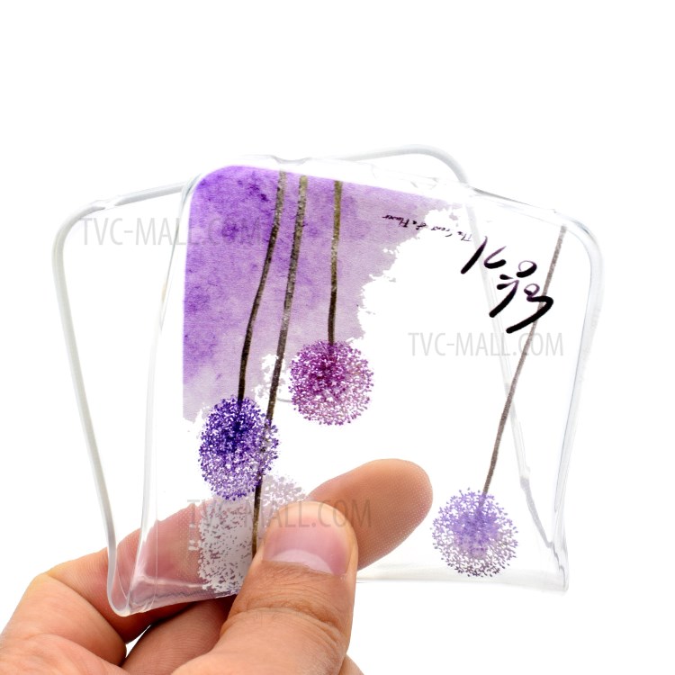 Pattern Printing TPU Cover for Huawei Y6 Pro (2017) / Enjoy 7 / P9 lite mini - Purple Dandelion-5