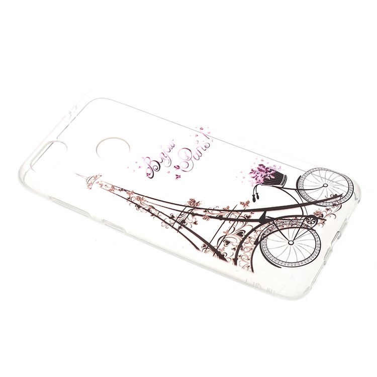 Pattern Printing TPU Shell for Huawei Y6 Pro (2017) / Enjoy 7 / P9 lite mini - Eiffel Tower-2