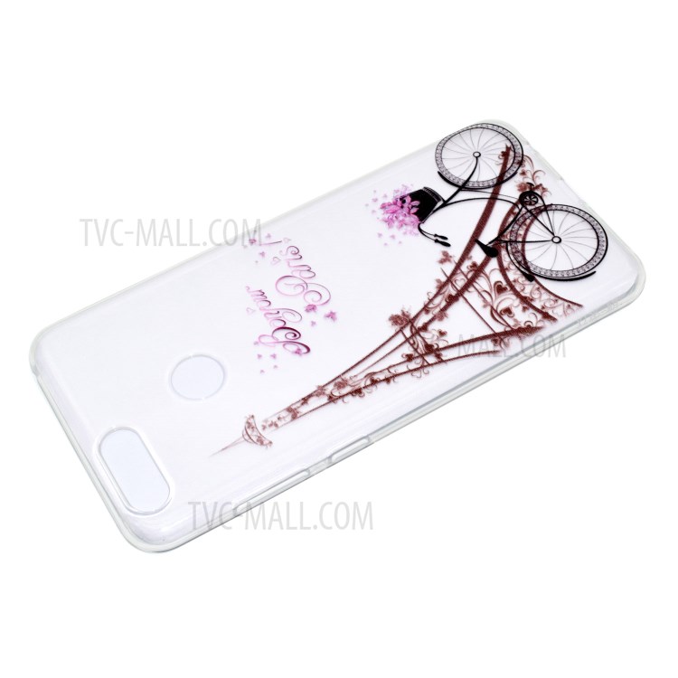 Pattern Printing TPU Shell for Huawei Y6 Pro (2017) / Enjoy 7 / P9 lite mini - Eiffel Tower-4