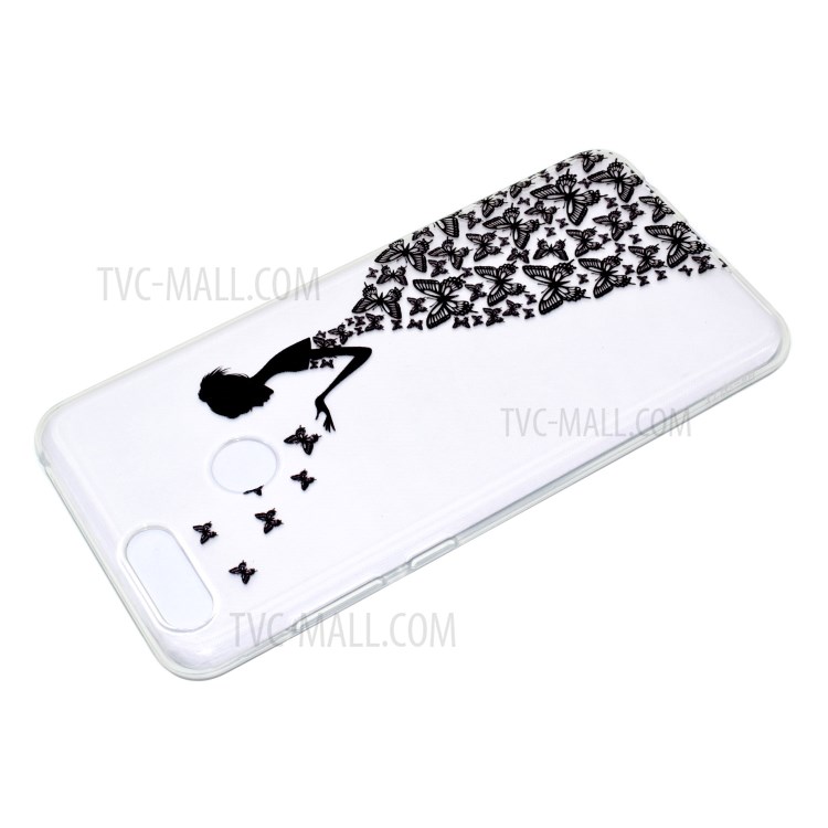Pattern Printing TPU Casing for Huawei Y6 Pro (2017) / Enjoy 7 / P9 lite mini - Butterfly Girl-4