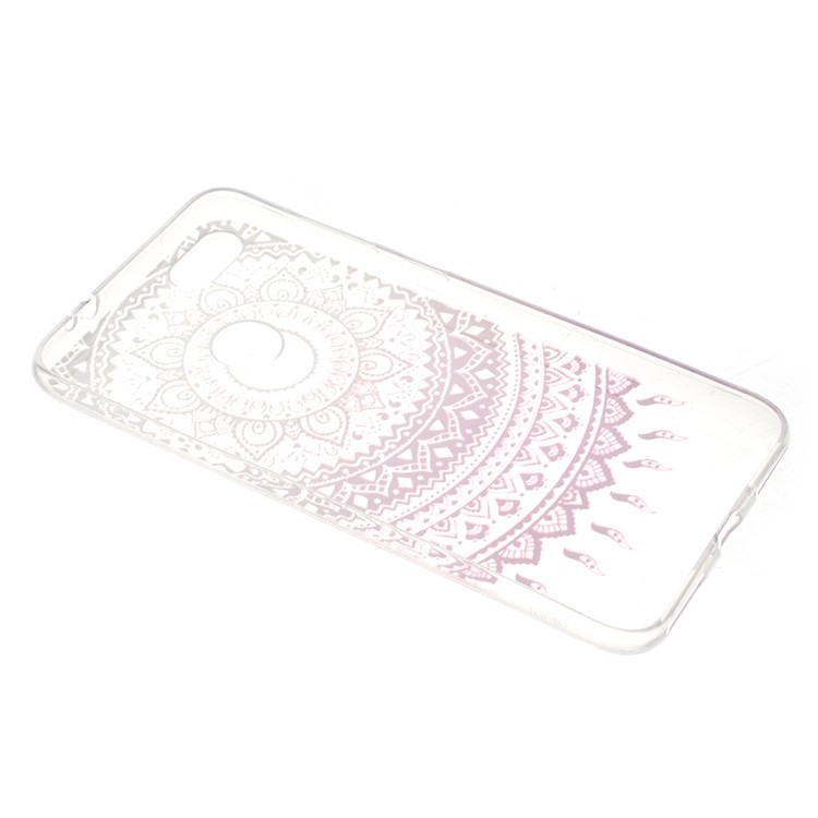Pattern Printing TPU Mobile Phone Case for Huawei Y6 Pro (2017) / Enjoy 7 / P9 lite mini - Pink Lotus-3