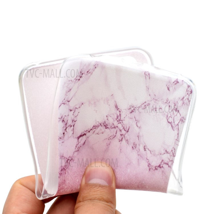 Pattern Printing TPU Cell Phone Shell for Huawei Y6 Pro (2017) / Enjoy 7 / P9 lite mini - Pink Marble-5