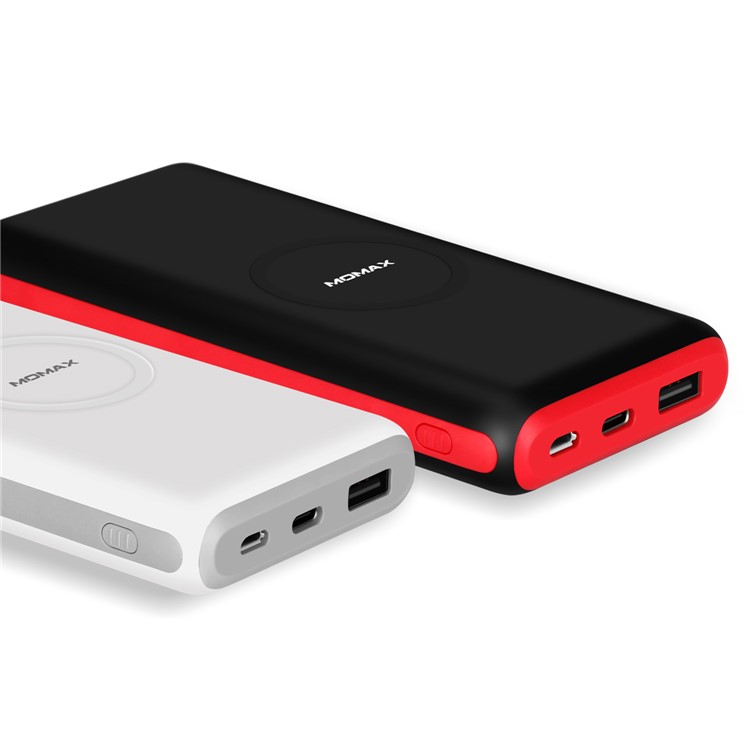 MOMAX QPower 2 Qi Wireless External Battery Pack Mat with 10000mAh Power Capacity for iPhone X/8/8 Plus etc. - White-10
