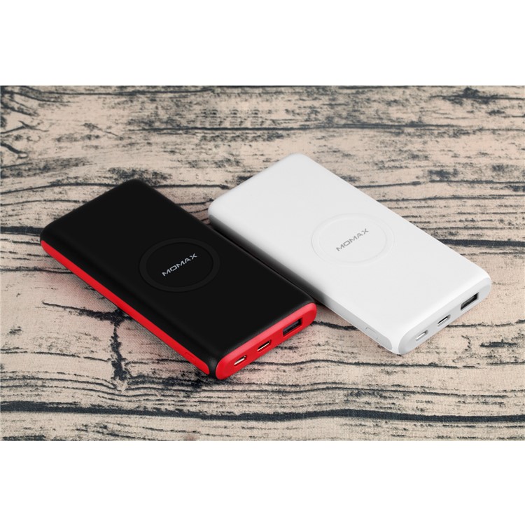 MOMAX QPower 2 Qi Wireless External Battery Pack Mat with 10000mAh Power Capacity for iPhone X/8/8 Plus etc. - White-11