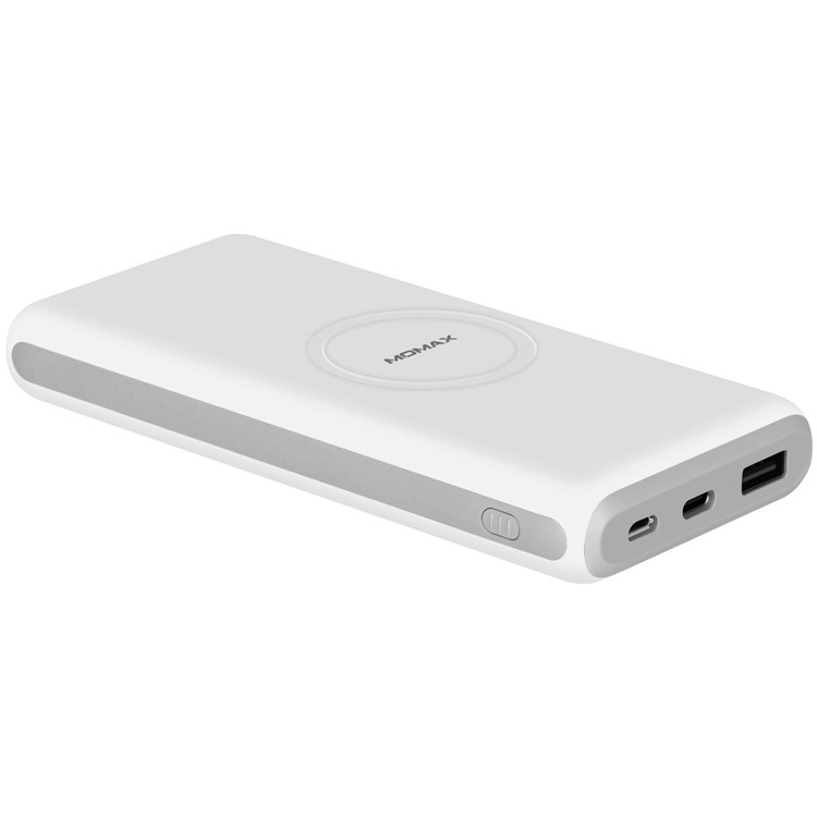 MOMAX QPower 2 Qi Wireless External Battery Pack Mat with 10000mAh Power Capacity for iPhone X/8/8 Plus etc. - White-7