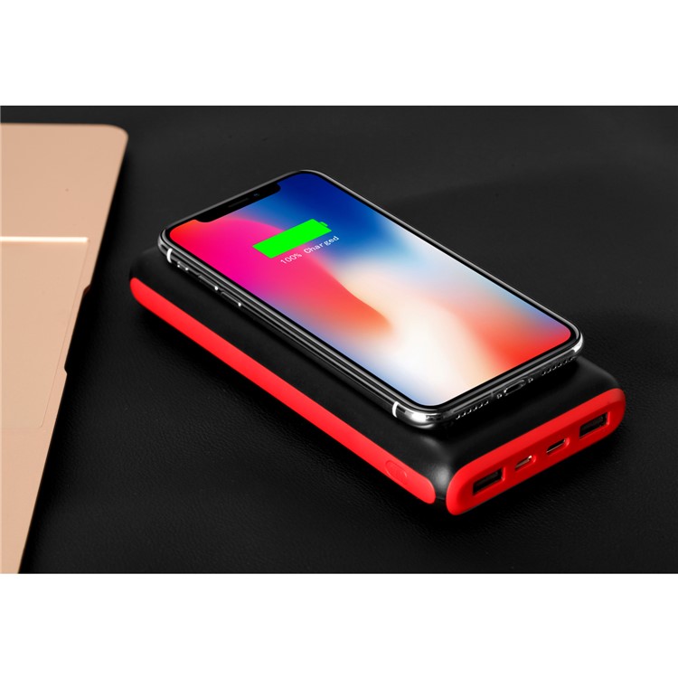 MOMAX Q. Power 2X Wireless-Ladegerät Tragbare 20000mAh USB-Powerbank (unterstützt Keine FOD-Funktion) - Schwarz-11