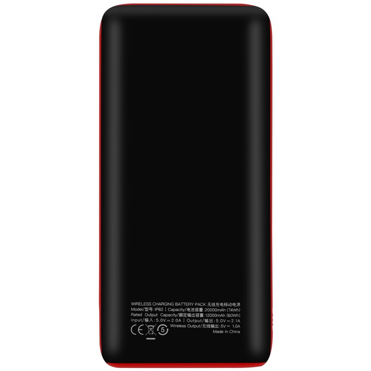 MOMAX Q. Power 2X Wireless-Ladegerät Tragbare 20000mAh USB-Powerbank (unterstützt Keine FOD-Funktion) - Schwarz-3