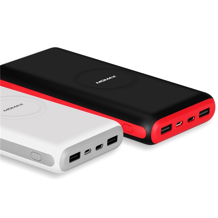 MOMAX Q. Power 2X Wireless-Ladegerät Dual USB Power Bank-Ladegerät Mit Micro / Typ-C Dual-Eingang (keine FOD-Funktion) - Weiß-10