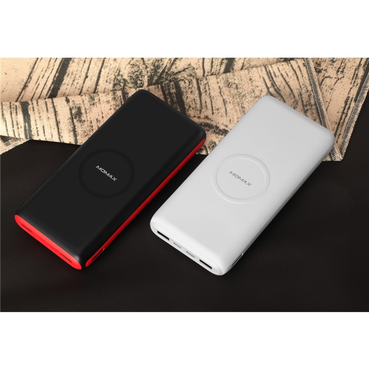 MOMAX Q. Power 2X Wireless-Ladegerät Dual USB Power Bank-Ladegerät Mit Micro / Typ-C Dual-Eingang (keine FOD-Funktion) - Weiß-11