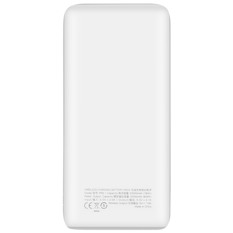 MOMAX Q. Power 2X Wireless-Ladegerät Dual USB Power Bank-Ladegerät Mit Micro / Typ-C Dual-Eingang (keine FOD-Funktion) - Weiß-3