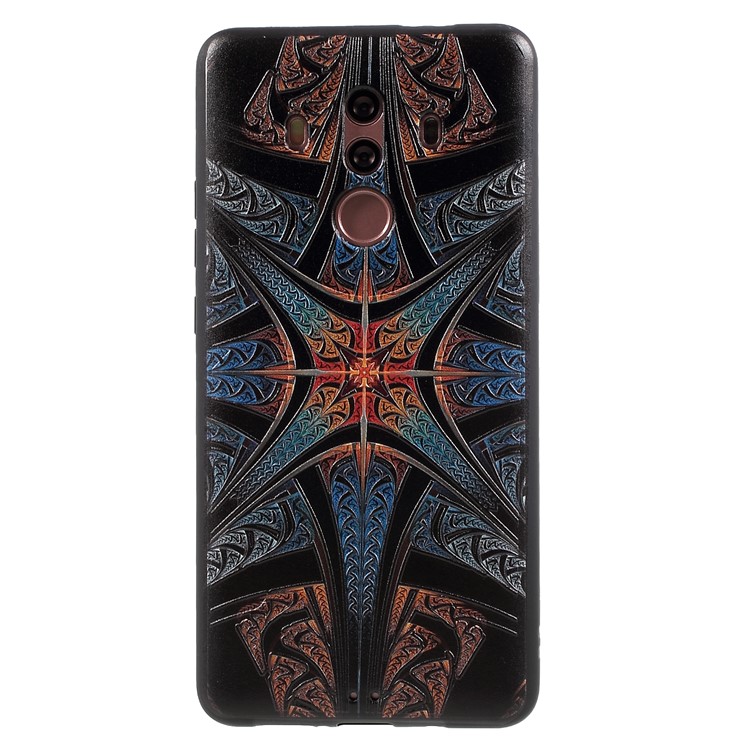 Embossed Pattern Soft TPU Gel Case for Huawei Mate 10 Pro - Ancient Painting-1