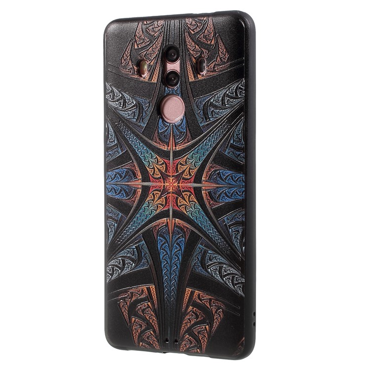 Embossed Pattern Soft TPU Gel Case for Huawei Mate 10 Pro - Ancient Painting-3