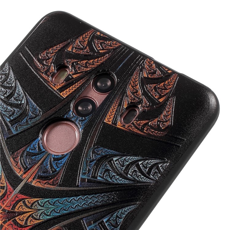 Embossed Pattern Soft TPU Gel Case for Huawei Mate 10 Pro - Ancient Painting-4