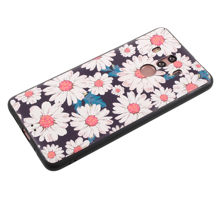 Embossed Pattern Soft TPU Mobile Casing for Huawei Mate 10 Pro - Daisy Flower-4