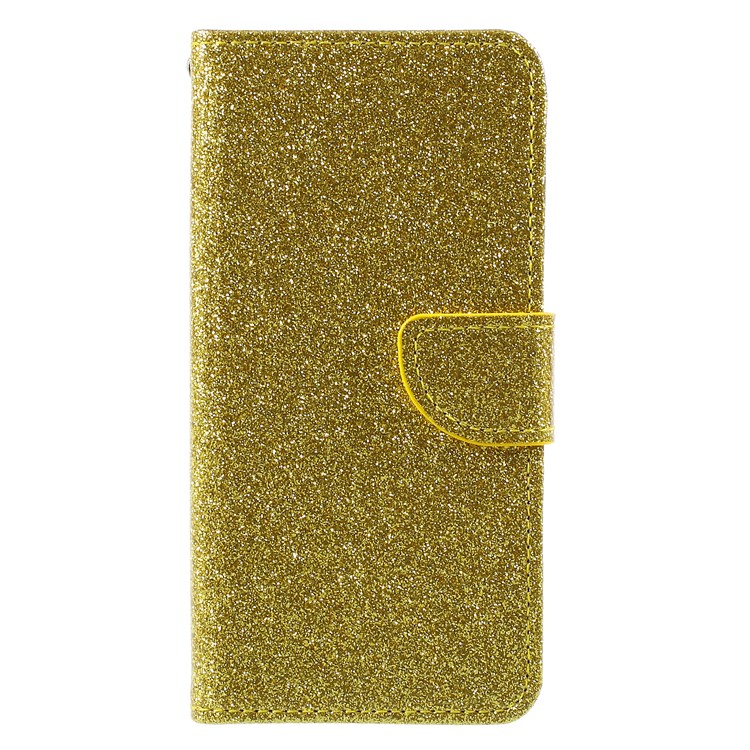Glittery Powder Stand Leather Flip Case Cover for Huawei Honor 6A / Honor 5C pro - Gold-1