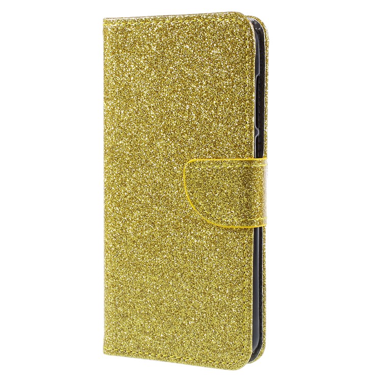 Glittery Powder Stand Leather Flip Case Cover for Huawei Honor 6A / Honor 5C pro - Gold-3
