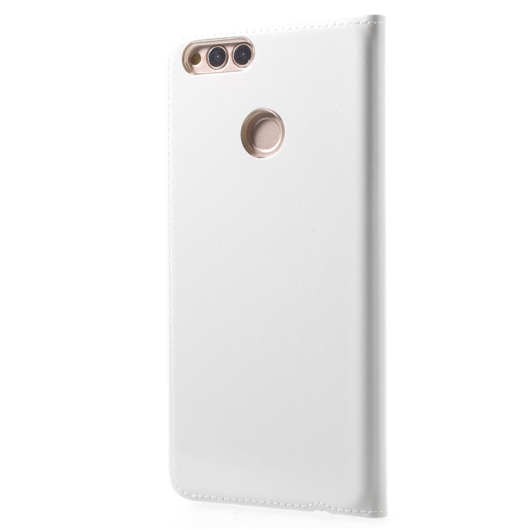 Dual View Window PU Leather Folio Flip Case for Huawei Honor 7X - White-3