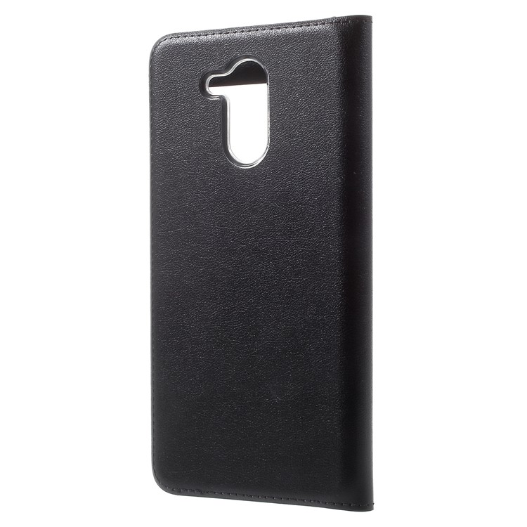 Dual View Window PU Leather Cell Phone Case for Huawei Honor 6C Pro / V9 Play - Black-3
