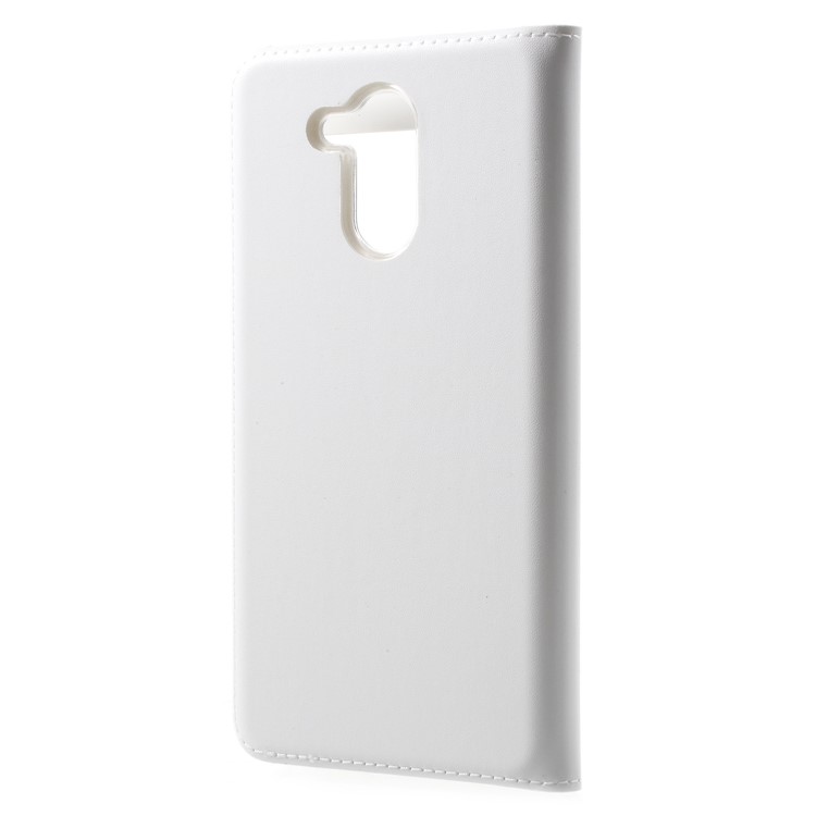 Dual View Window PU Leather Cell Phone Cover for Huawei Honor 6C Pro / V9 Play - White-3