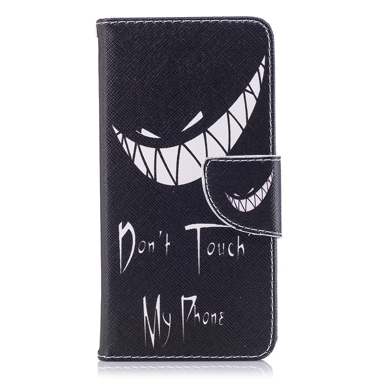 Pattern Printing Wallet Leather Flip Case for Huawei P9 lite mini / Enjoy 7 / Y6 Pro (2017) - Don't touch my phone-2