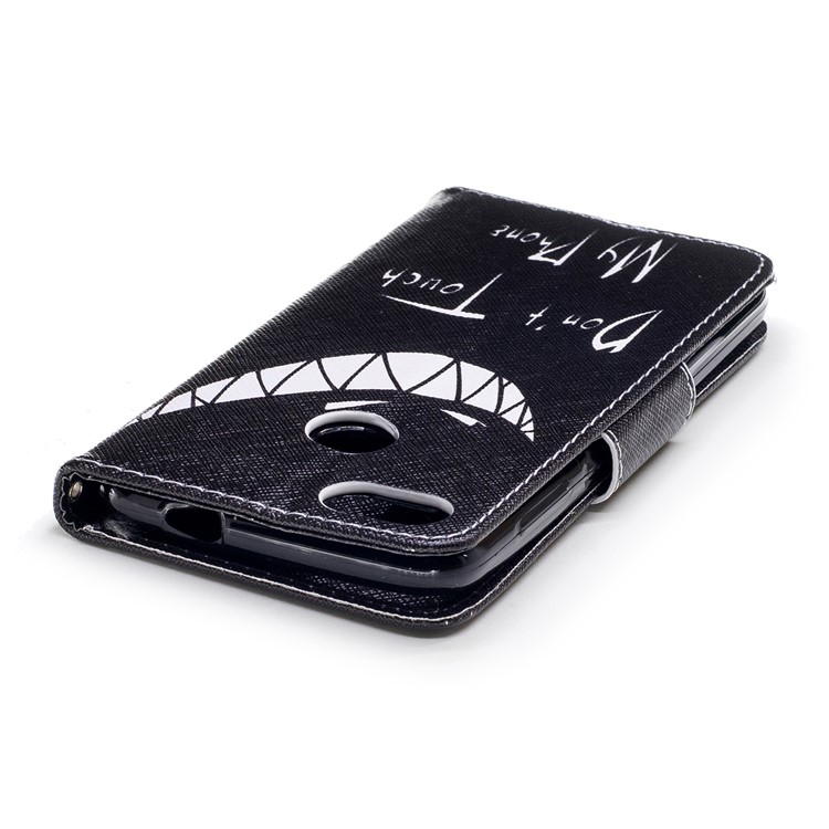 Pattern Printing Wallet Leather Flip Case for Huawei P9 lite mini / Enjoy 7 / Y6 Pro (2017) - Don't touch my phone-7