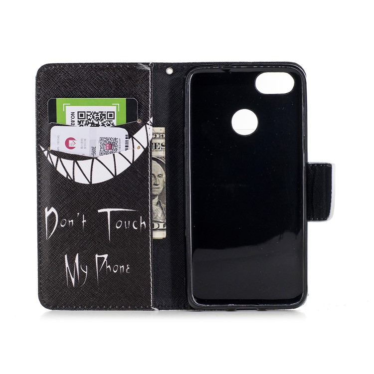 Pattern Printing Wallet Leather Flip Case for Huawei P9 lite mini / Enjoy 7 / Y6 Pro (2017) - Don't touch my phone-8
