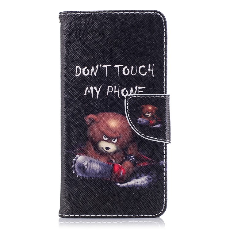 Pattern Printing Wallet Leather Flip Casing for Huawei P9 lite mini / Enjoy 7 / Y6 Pro (2017) - Warning Words and Angry Words-2