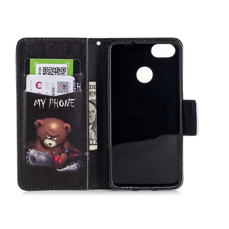 Pattern Printing Wallet Leather Flip Casing for Huawei P9 lite mini / Enjoy 7 / Y6 Pro (2017) - Warning Words and Angry Words-8