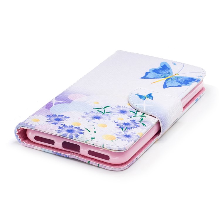 Pattern Printing Wallet Leather Flip Cover for Huawei P9 lite mini / Enjoy 7 / Y6 Pro (2017) - Daisy Flower and Butterfly-6