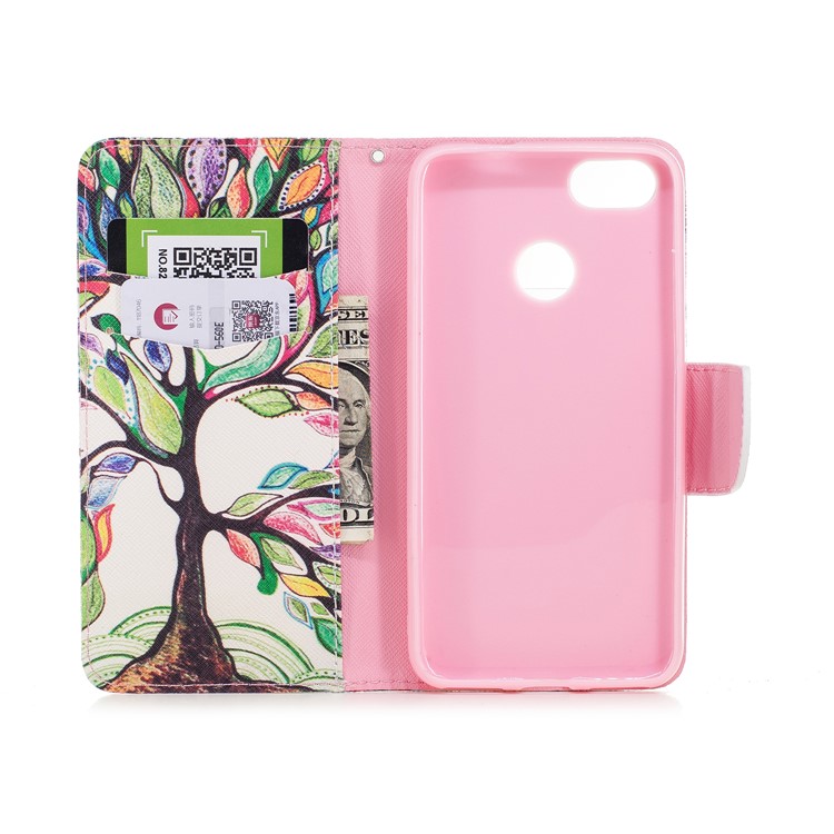 Pattern Printing Wallet Leather Flip Casing Cover for Huawei P9 lite mini / Enjoy 7 / Y6 Pro (2017) - Colorized Tree-8