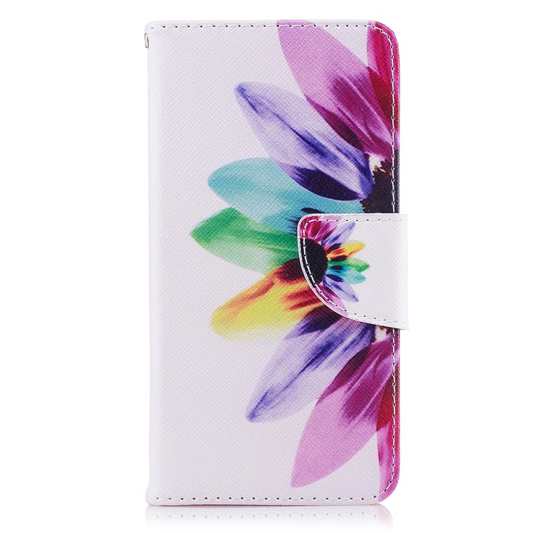 Pattern Printing Wallet Leather Flip Phone Cover for Huawei P9 lite mini / Enjoy 7 / Y6 Pro (2017) - Colorful Petals-2