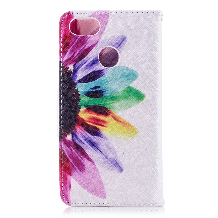 Pattern Printing Wallet Leather Flip Phone Cover for Huawei P9 lite mini / Enjoy 7 / Y6 Pro (2017) - Colorful Petals-3
